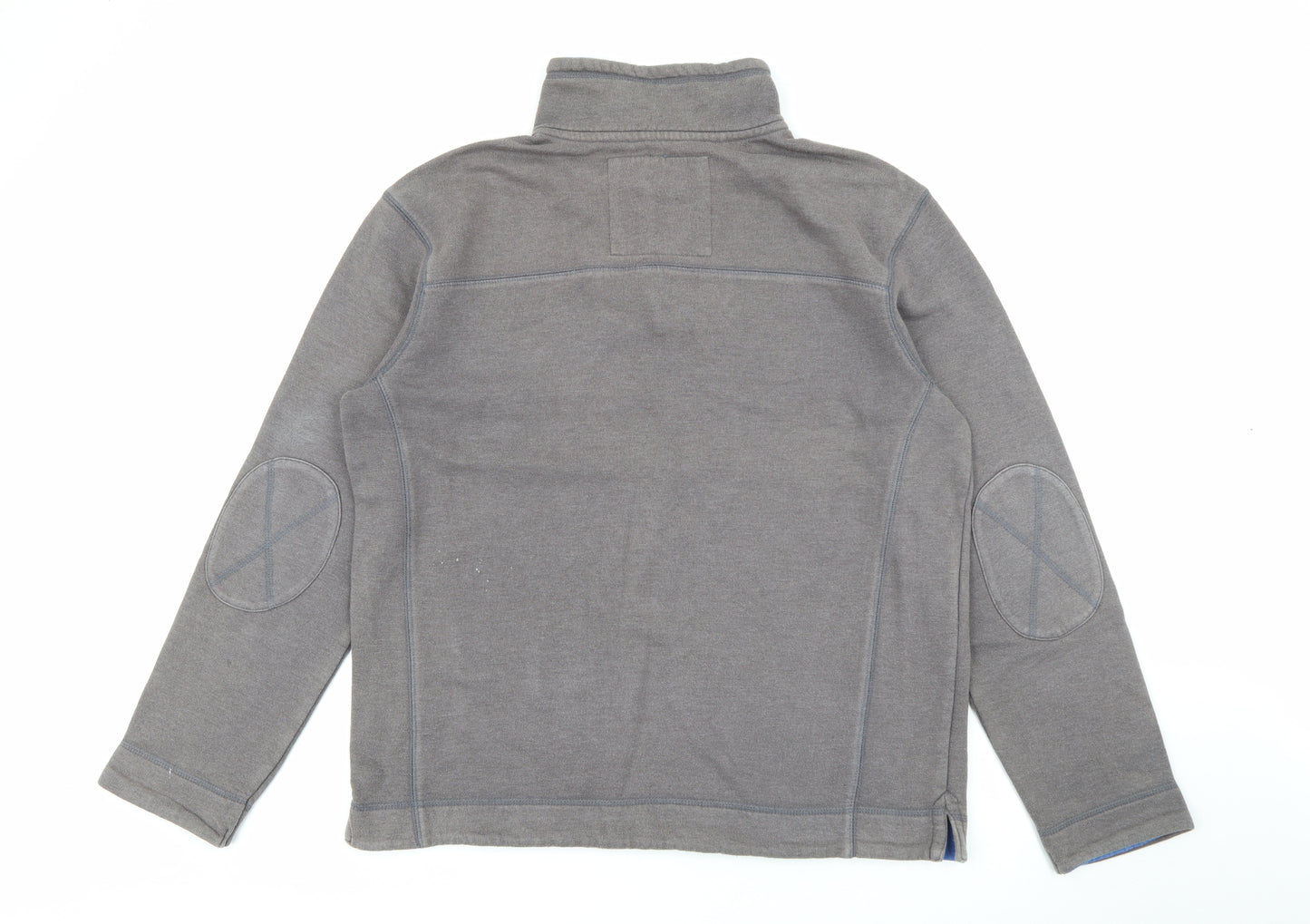 Weird Fish Mens Grey High Neck  Cotton Pullover Jumper Size M