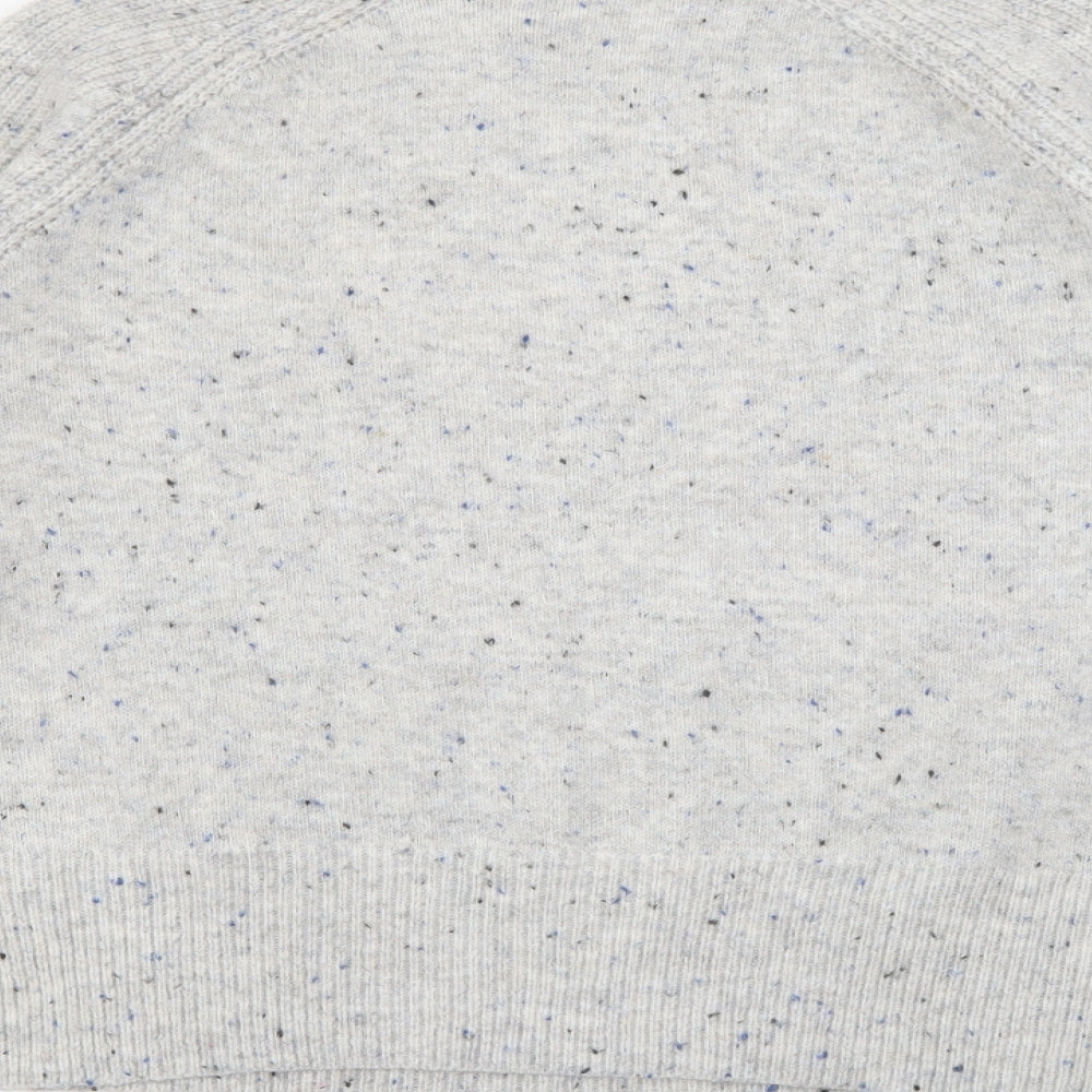 Marks and Spencer Womens Grey Crew Neck  Acrylic Pullover Jumper Size M