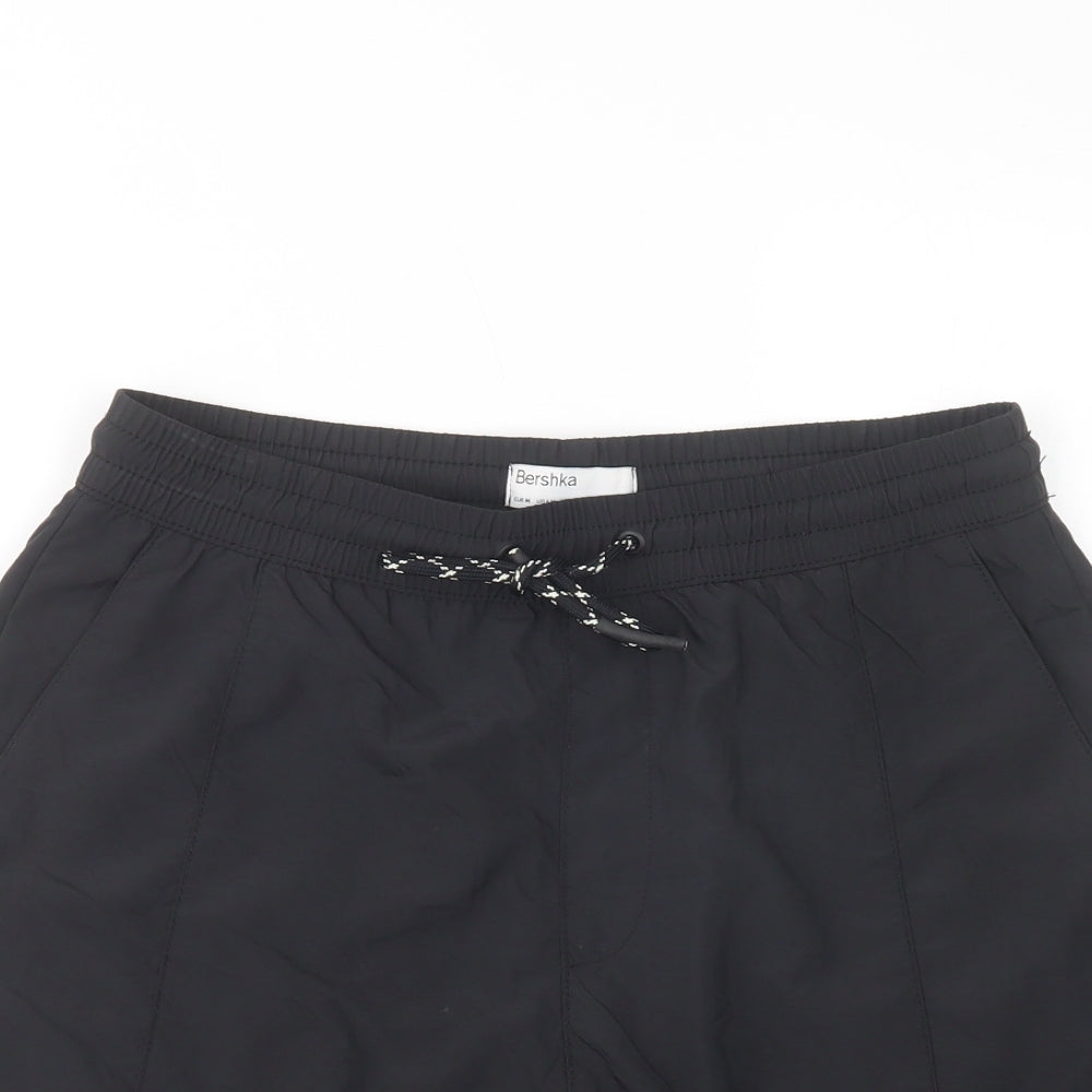 Bershka Mens Beige  Polyamide Sweat Shorts Size M L6 in Regular Drawstring