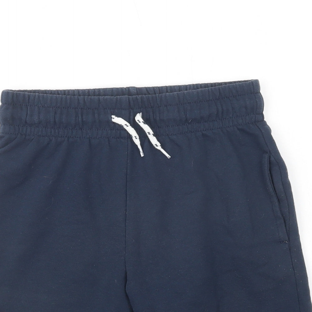 Primark Boys Blue  Cotton Sweat Shorts Size 10-11 Years  Regular Drawstring