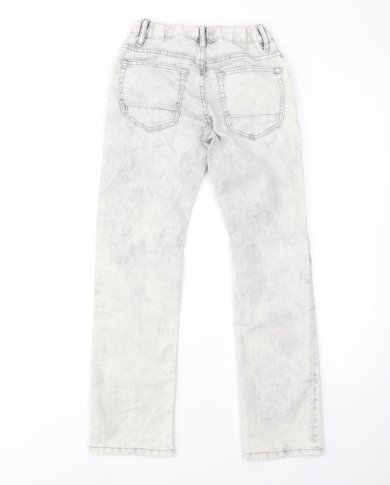 Gap Girls Grey Batik Cotton Straight Jeans Size 12 Years  Regular Button