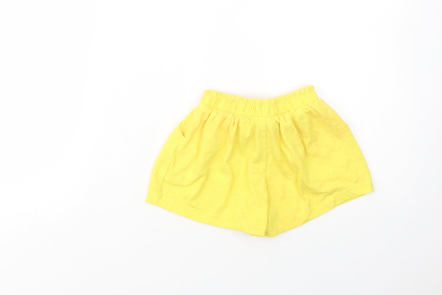 TU Girls Yellow Batik Polyester Bermuda Shorts Size 2-3 Years  Regular Drawstring