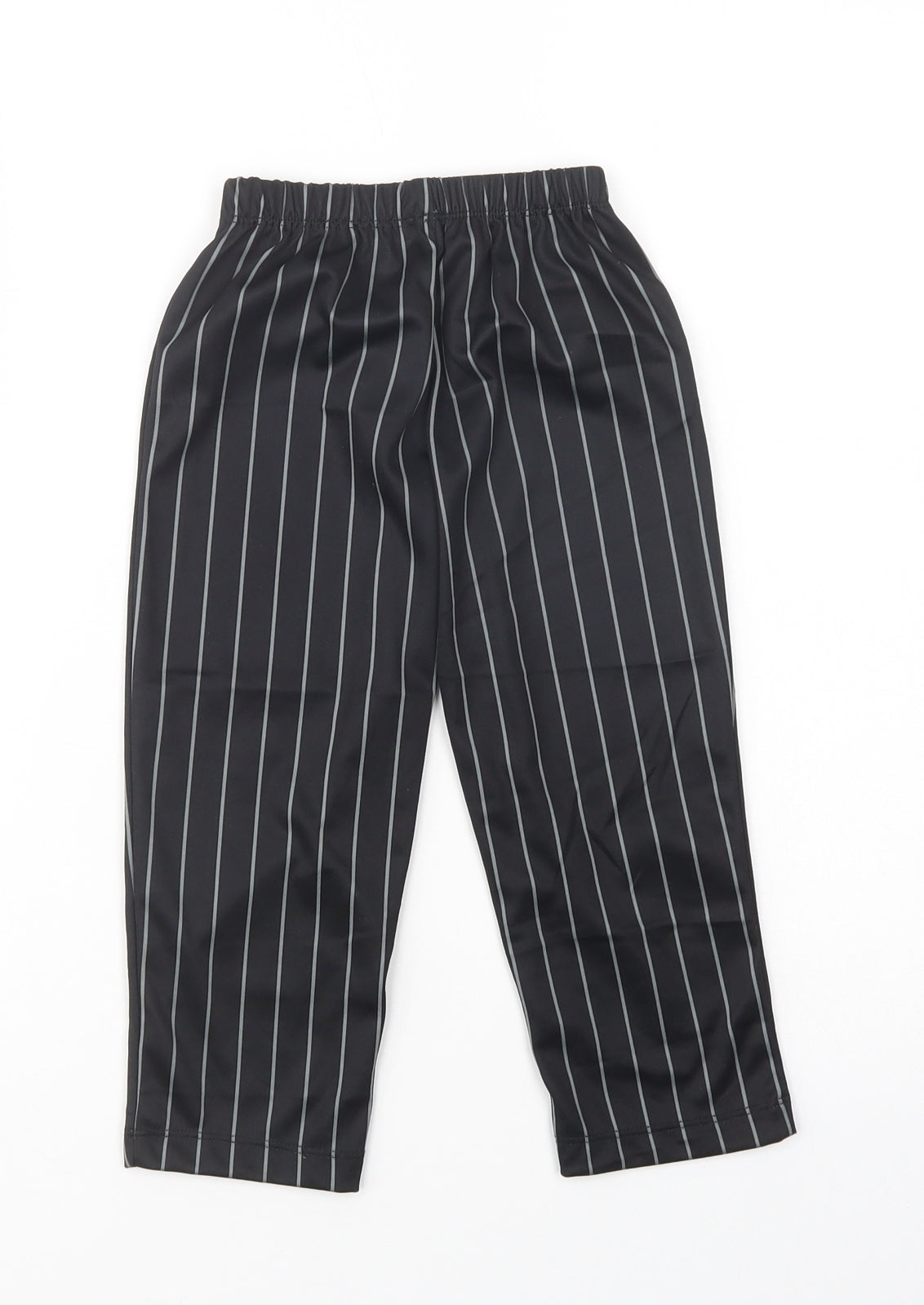 F&F Girls Black Striped Polyester Jogger Trousers Size 2-3 Years  Regular