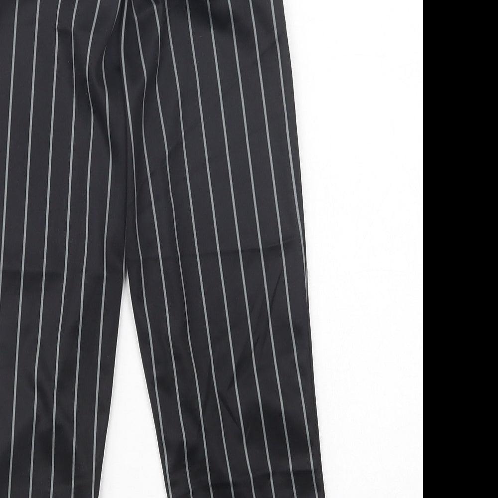 F&F Girls Black Striped Polyester Jogger Trousers Size 2-3 Years  Regular