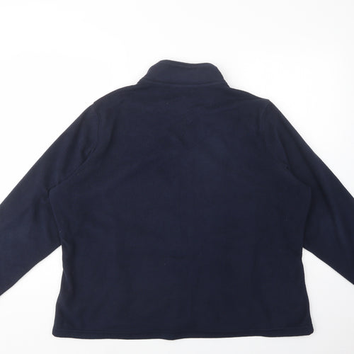 Marks and Spencer Womens Blue  Polyester Full Zip Sweatshirt Size 22  Zip