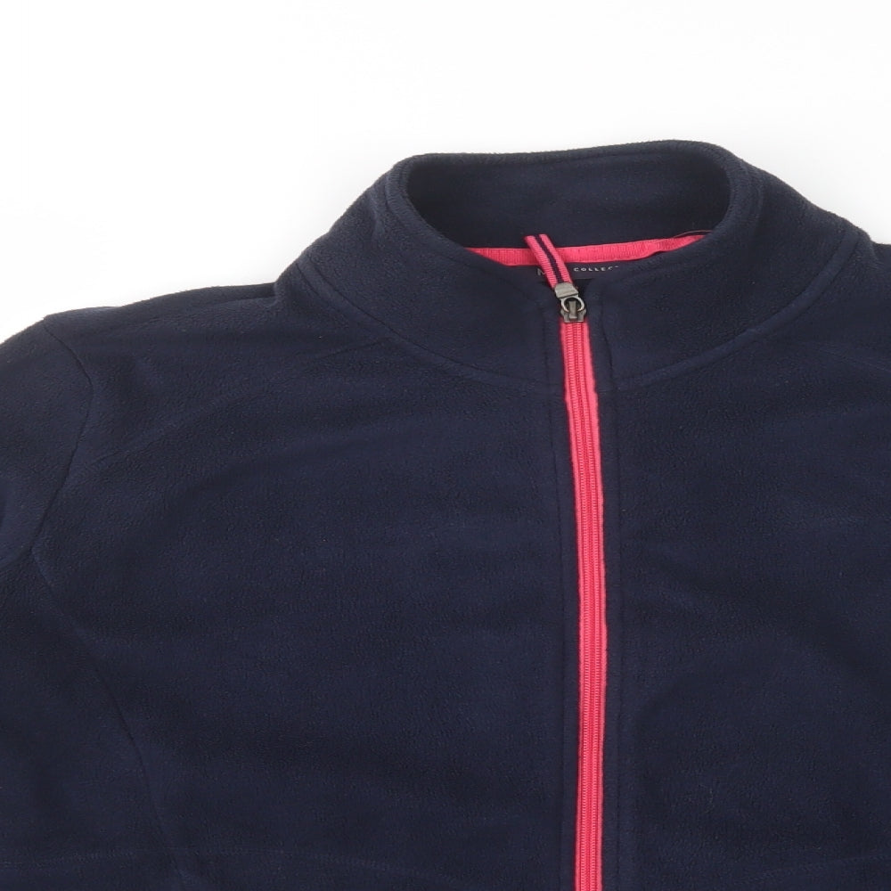 Marks and Spencer Womens Blue  Polyester Full Zip Sweatshirt Size 22  Zip