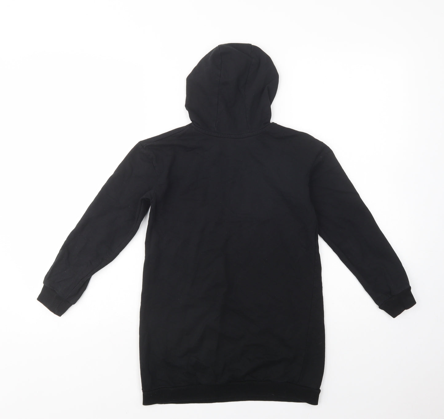 George Girls Black  Cotton Tunic Hoodie Size 7-8 Years  Pullover - Friends