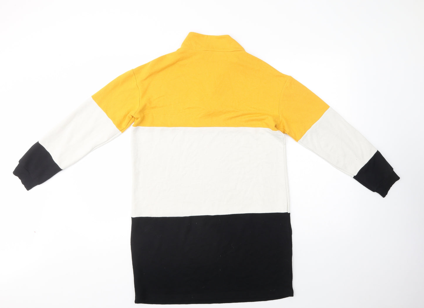 Select Womens Multicoloured Colourblock Viscose Tunic Sweatshirt Size 12  Zip