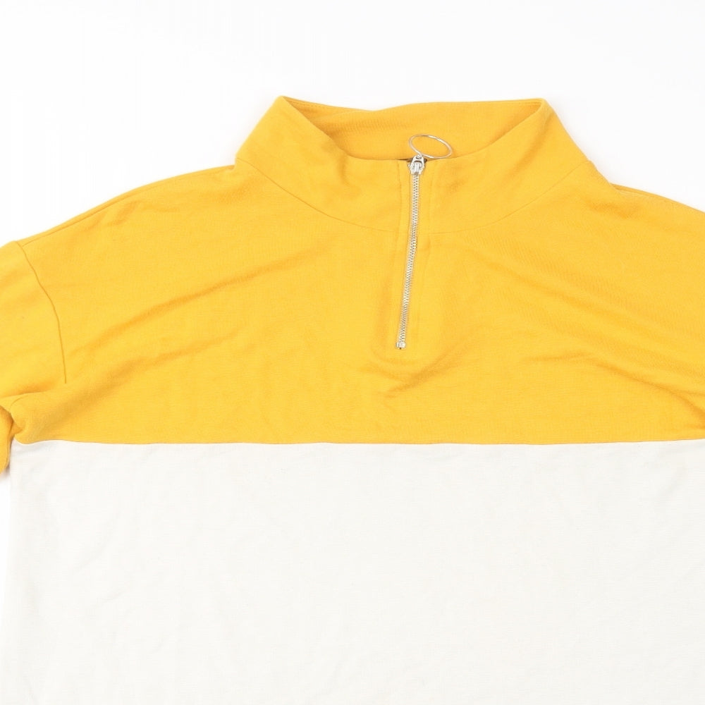 Select Womens Multicoloured Colourblock Viscose Tunic Sweatshirt Size 12  Zip