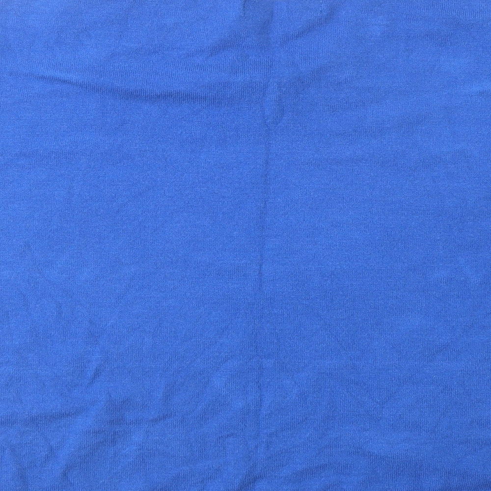 Marks and Spencer Womens Blue V-Neck  Viscose Pullover Jumper Size 12