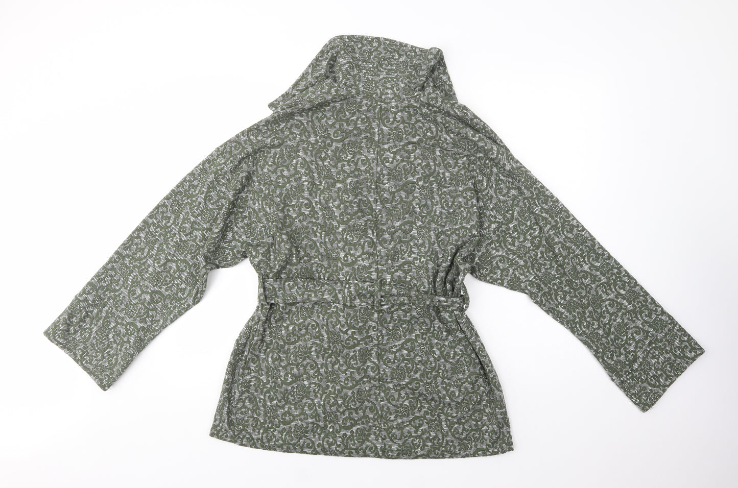 Kekoo Womens Green Paisley  Jacket Blazer Size M  Button