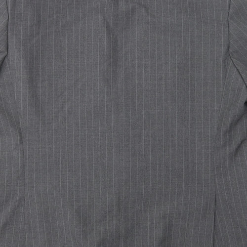 Scott International Mens Grey Striped  Gilet Blazer Size L  Button