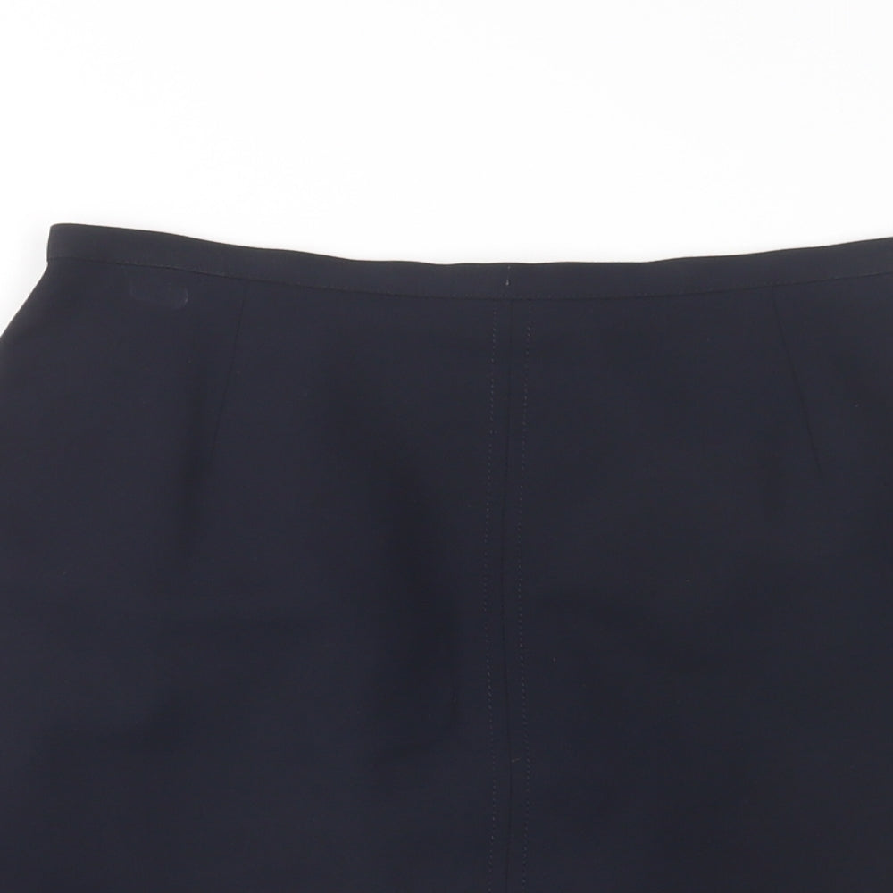NEXT Womens Blue  Polyester Straight & Pencil Skirt Size 10   Button