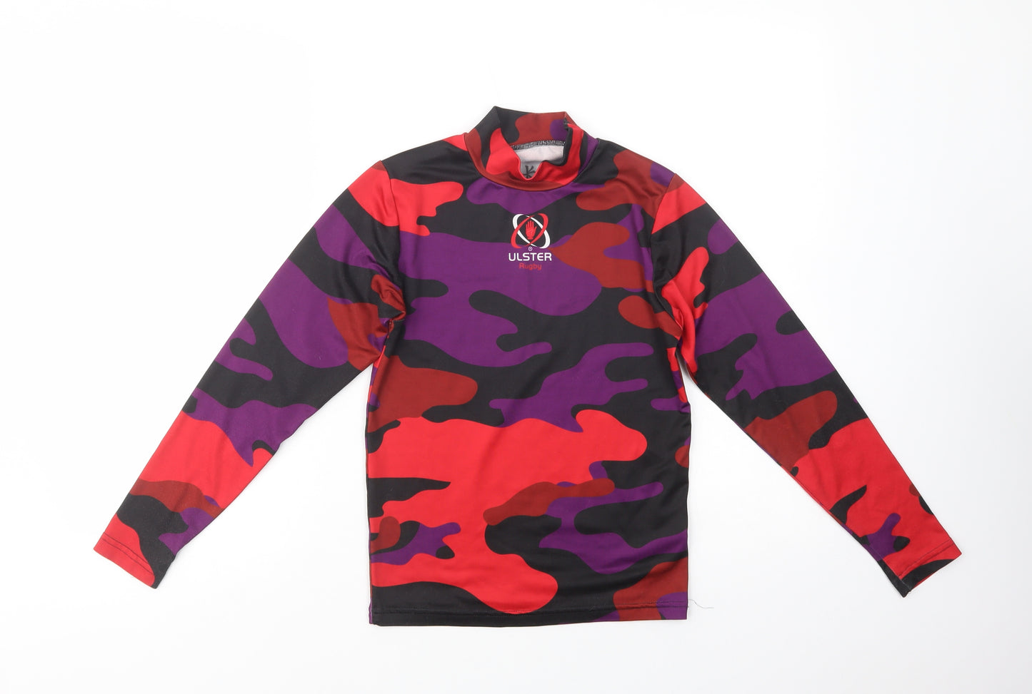 Kukri Boys Multicoloured Camouflage Polyester Pullover T-Shirt Size 13-14 Years Mock Neck Pullover - Rugby