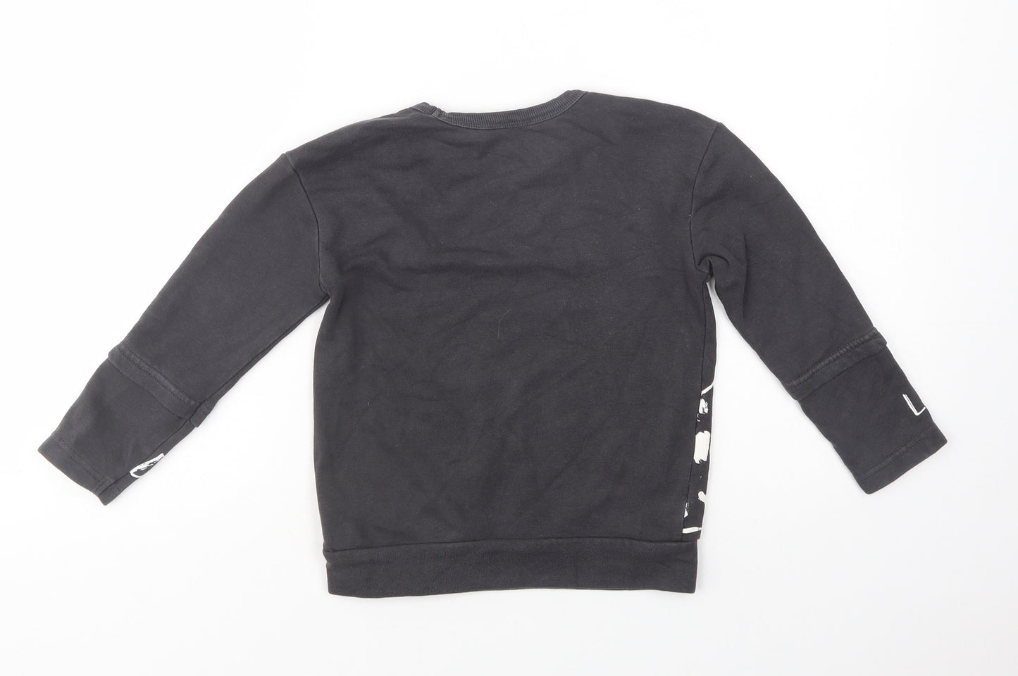 George Girls Black  Cotton Pullover Sweatshirt Size 4-5 Years  Pullover - Roarsome