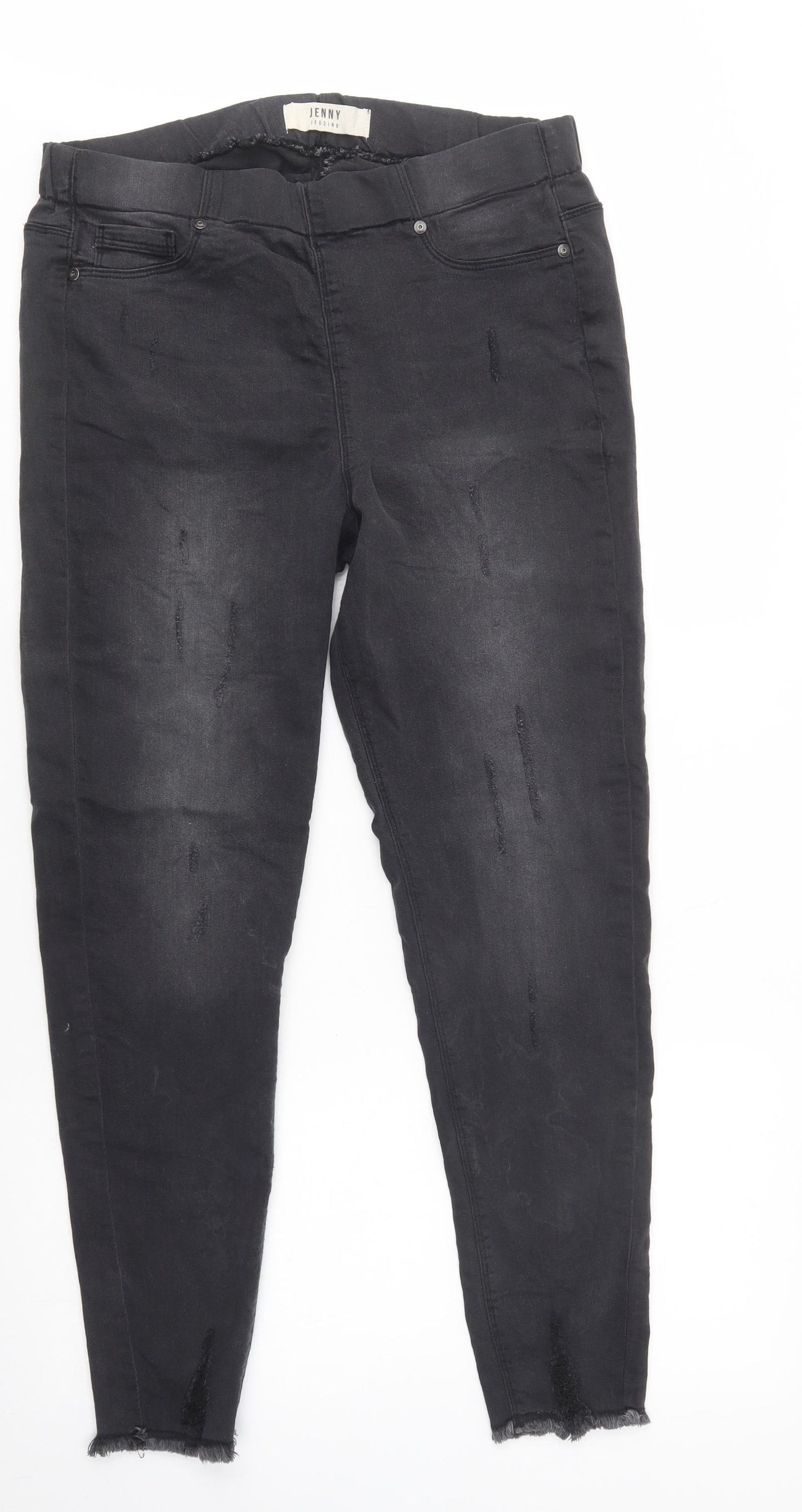Love Yours Womens Grey  Cotton Jegging Jeans Size 16 L29 in Regular