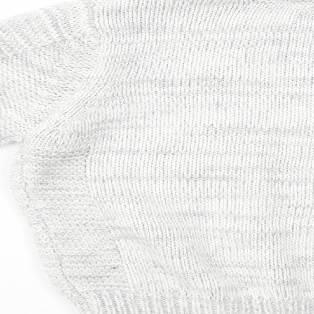 Matalan Boys Grey Crew Neck  Acrylic Pullover Jumper Size 6 Years  Pullover