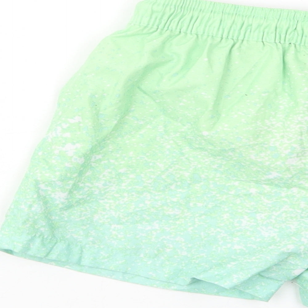 Matalan Boys Green Geometric Polyester Bermuda Shorts Size 4-5 Years  Regular Drawstring - Chill