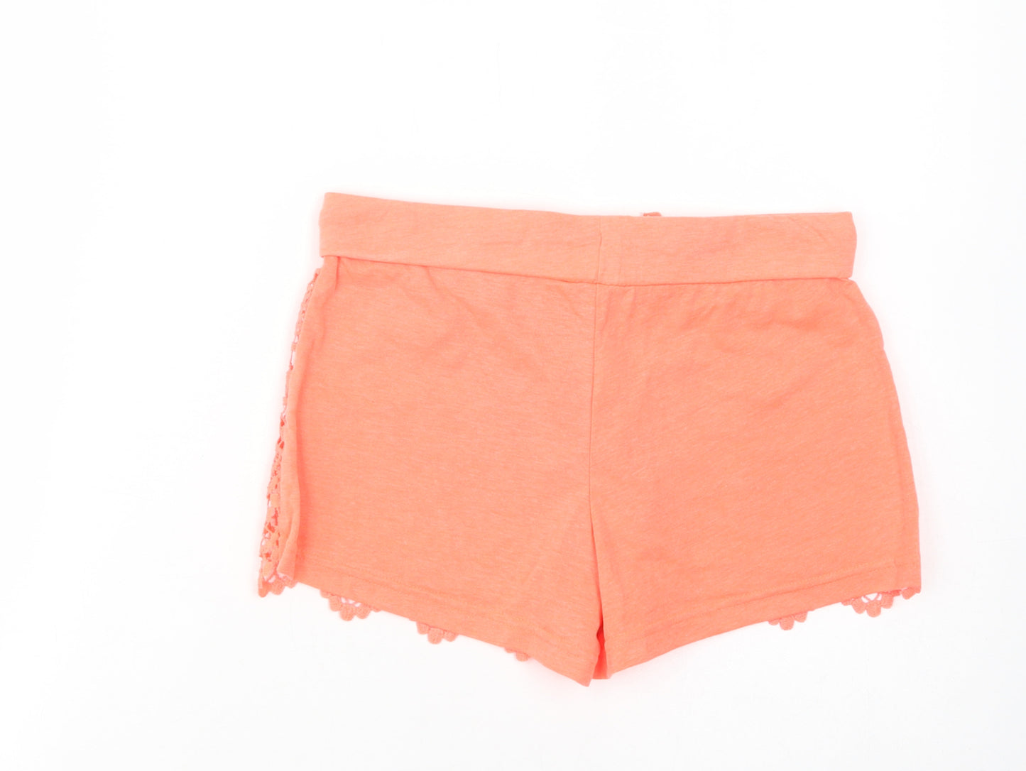 Atmosphere Womens Orange  Polyester Sweat Shorts Size 8 L3 in Regular Drawstring