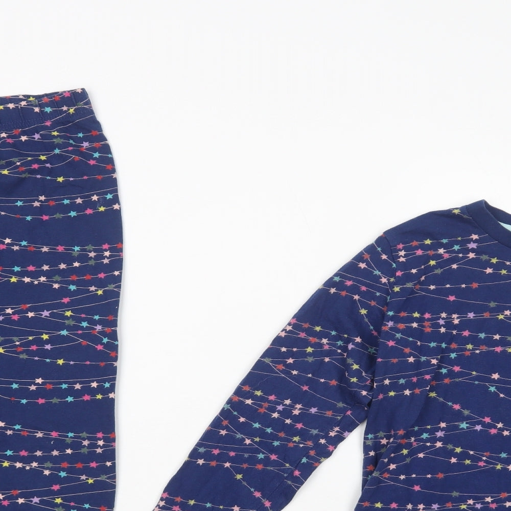 Marks and Spencer Boys Blue Geometric Cotton  Pyjama Pants Size 11-12 Years  Pullover - Star Print