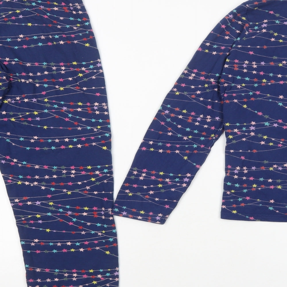 Marks and Spencer Boys Blue Geometric Cotton  Pyjama Pants Size 11-12 Years  Pullover - Star Print