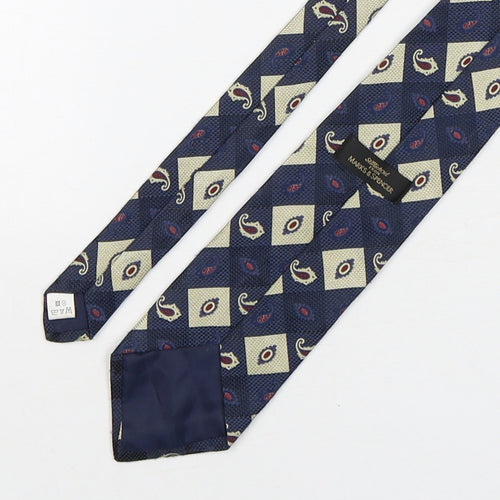 Marks and Spencer Mens Multicoloured Paisley Polyester Pointed Tie One Size