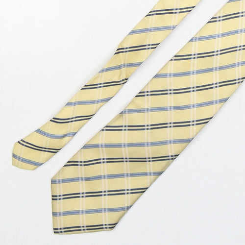 Frangi  Mens Multicoloured Plaids & Checks Silk Pointed Tie One Size