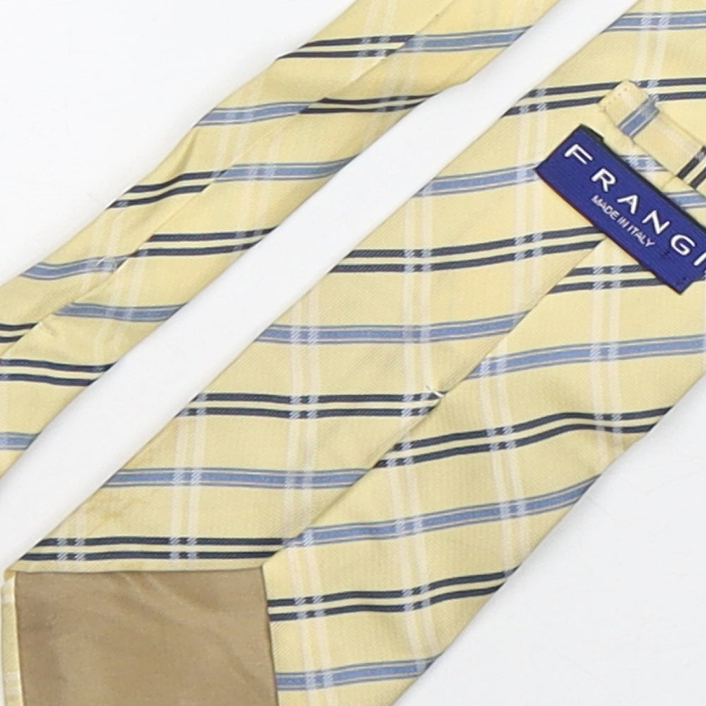 Frangi  Mens Multicoloured Plaids & Checks Silk Pointed Tie One Size