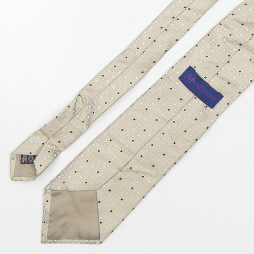 Michelsons Mens Multicoloured Geometric Silk Pointed Tie One Size
