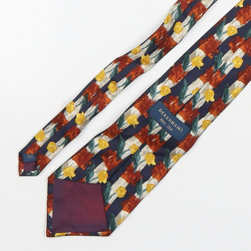 Debenhams  Mens Multicoloured Floral Silk Pointed Tie One Size
