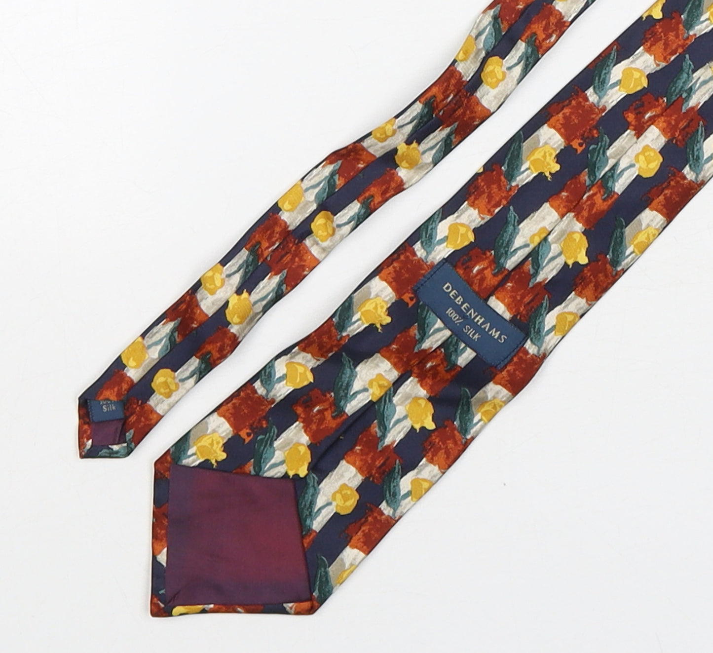 Debenhams  Mens Multicoloured Floral Silk Pointed Tie One Size