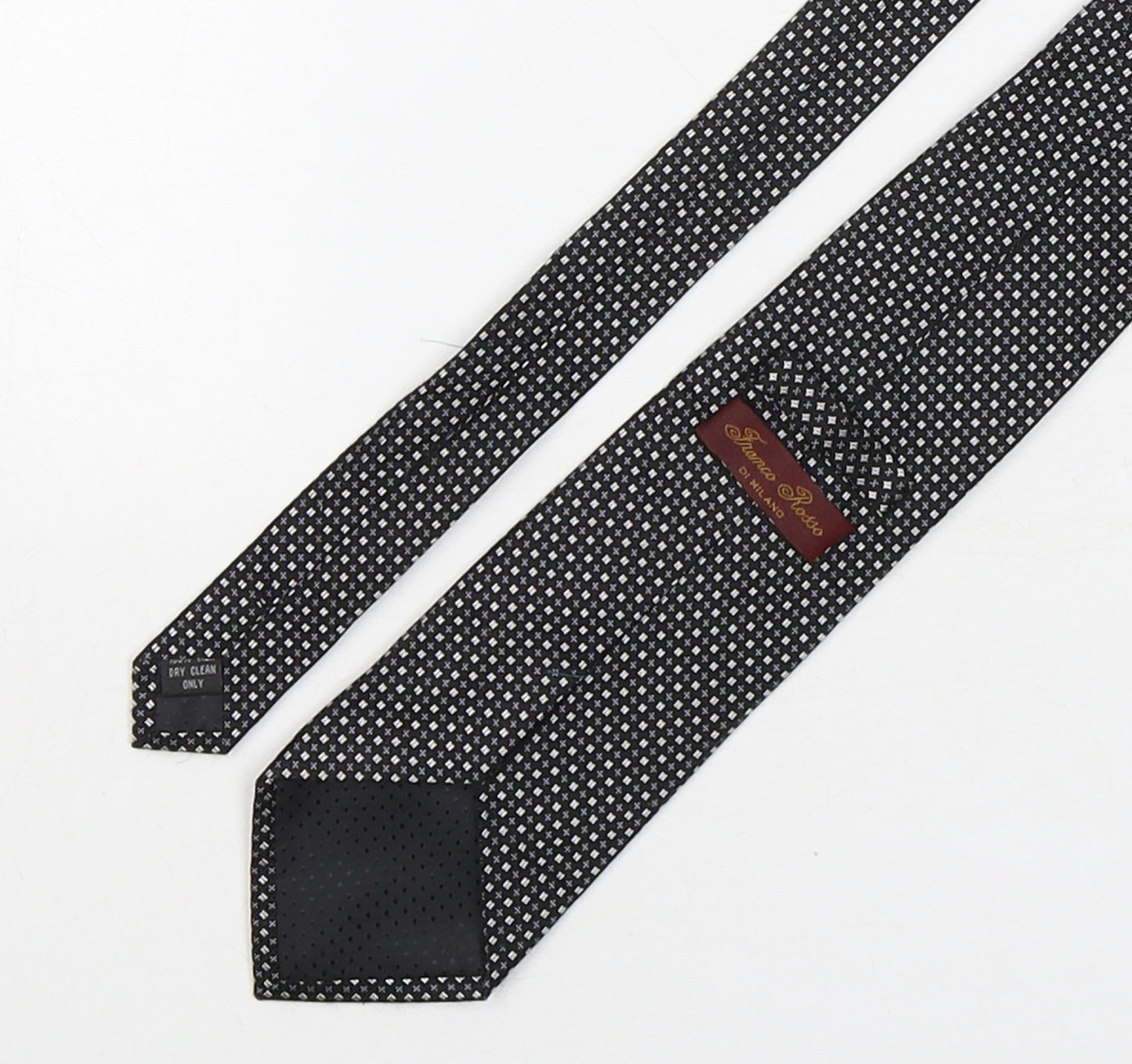 Franco Rosso  Mens Multicoloured Geometric Silk Pointed Tie One Size
