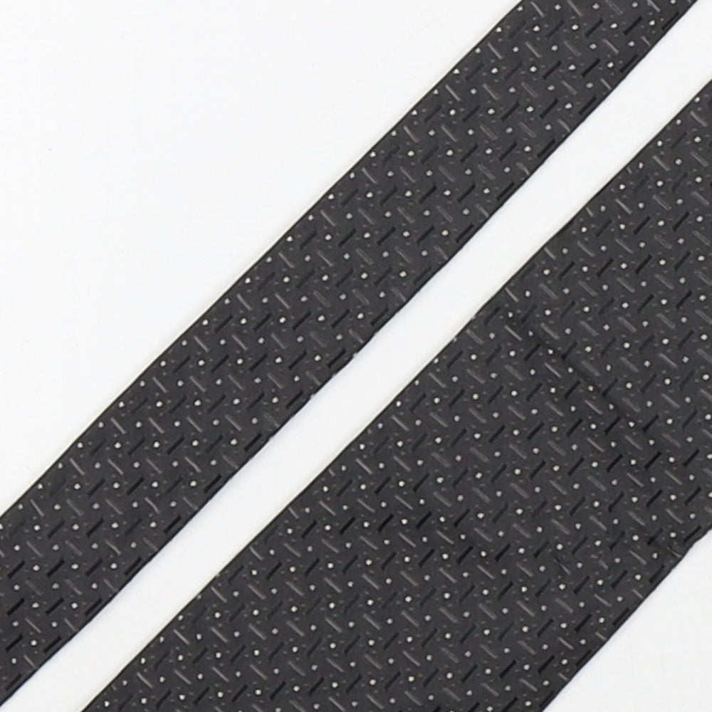 Marks and Spencer Mens Grey Geometric Silk Pointed Tie One Size