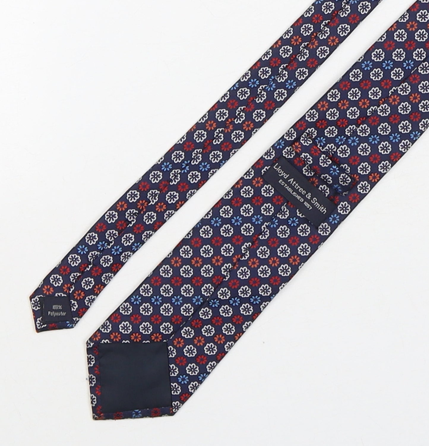 Lloyd Attree & Smith Mens Multicoloured Floral Polyester Pointed Tie One Size