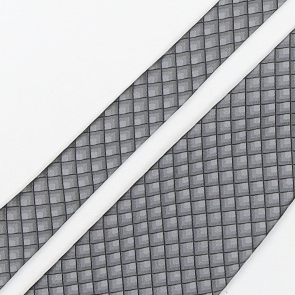 Newcastle United Mens Grey Geometric Polyester Pointed Tie One Size