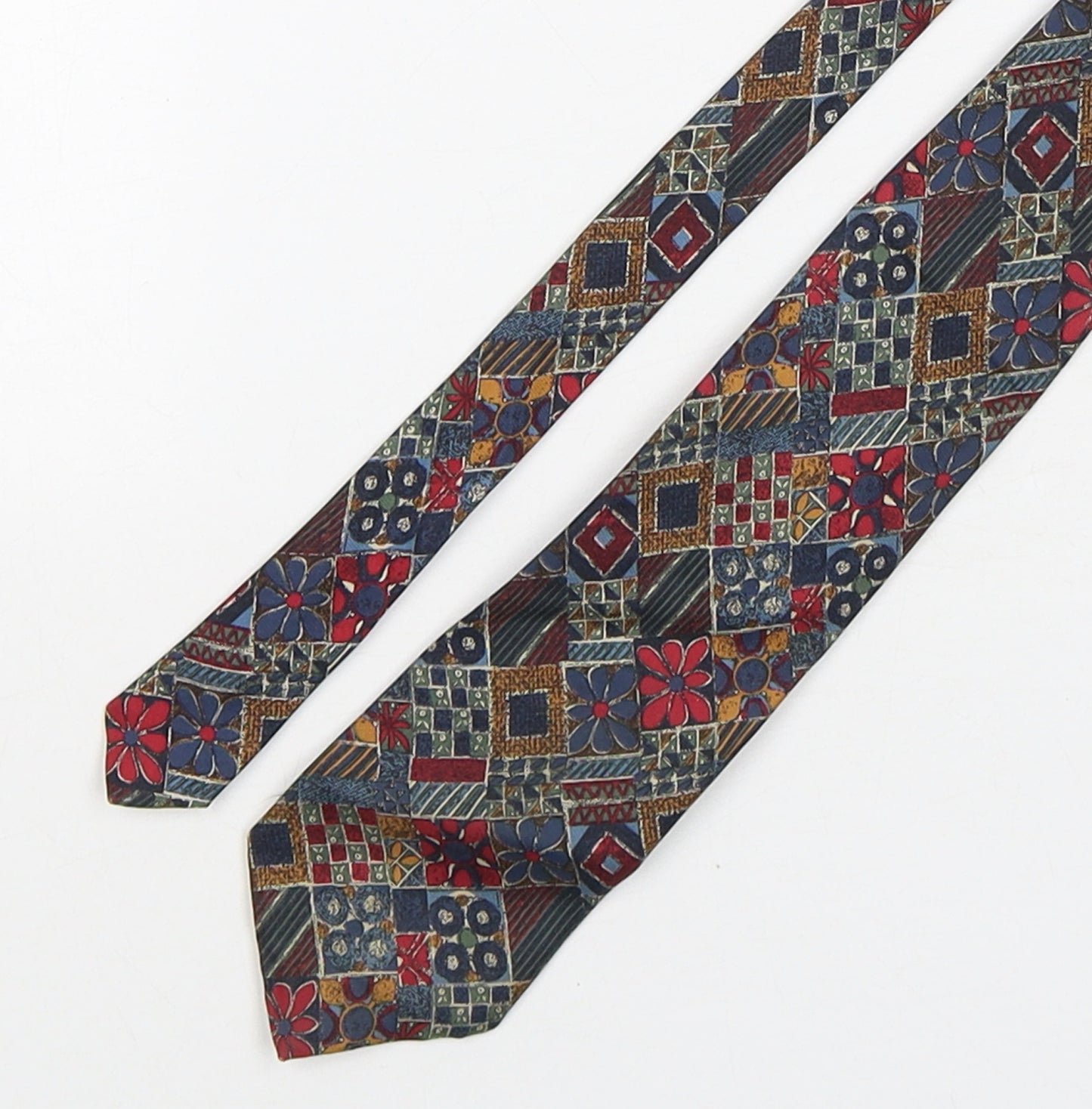 Marks and Spencer Mens Multicoloured Floral Silk Pointed Tie One Size