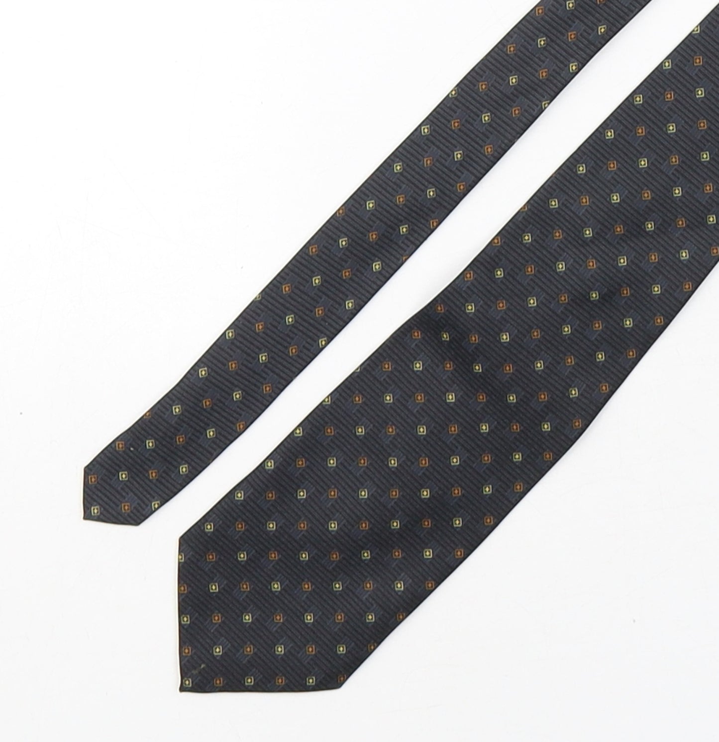 Copperstone Mens Multicoloured Geometric Polyester Pointed Tie One Size