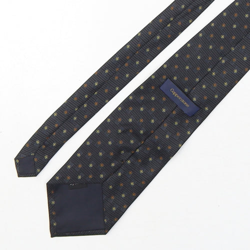 Copperstone Mens Multicoloured Geometric Polyester Pointed Tie One Size