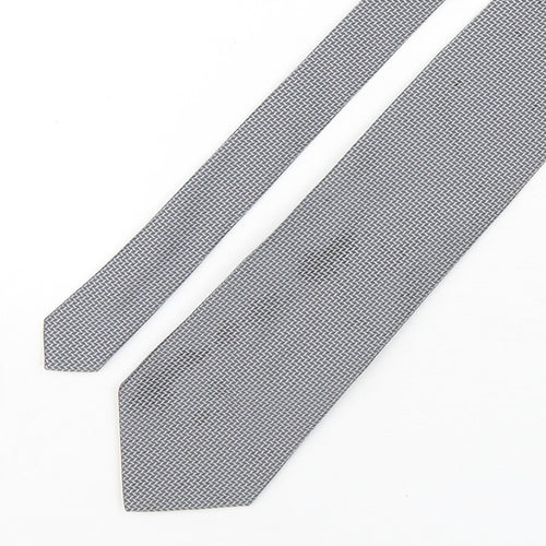 Marks and Spencer Mens Grey Geometric Polyester Pointed Tie One Size