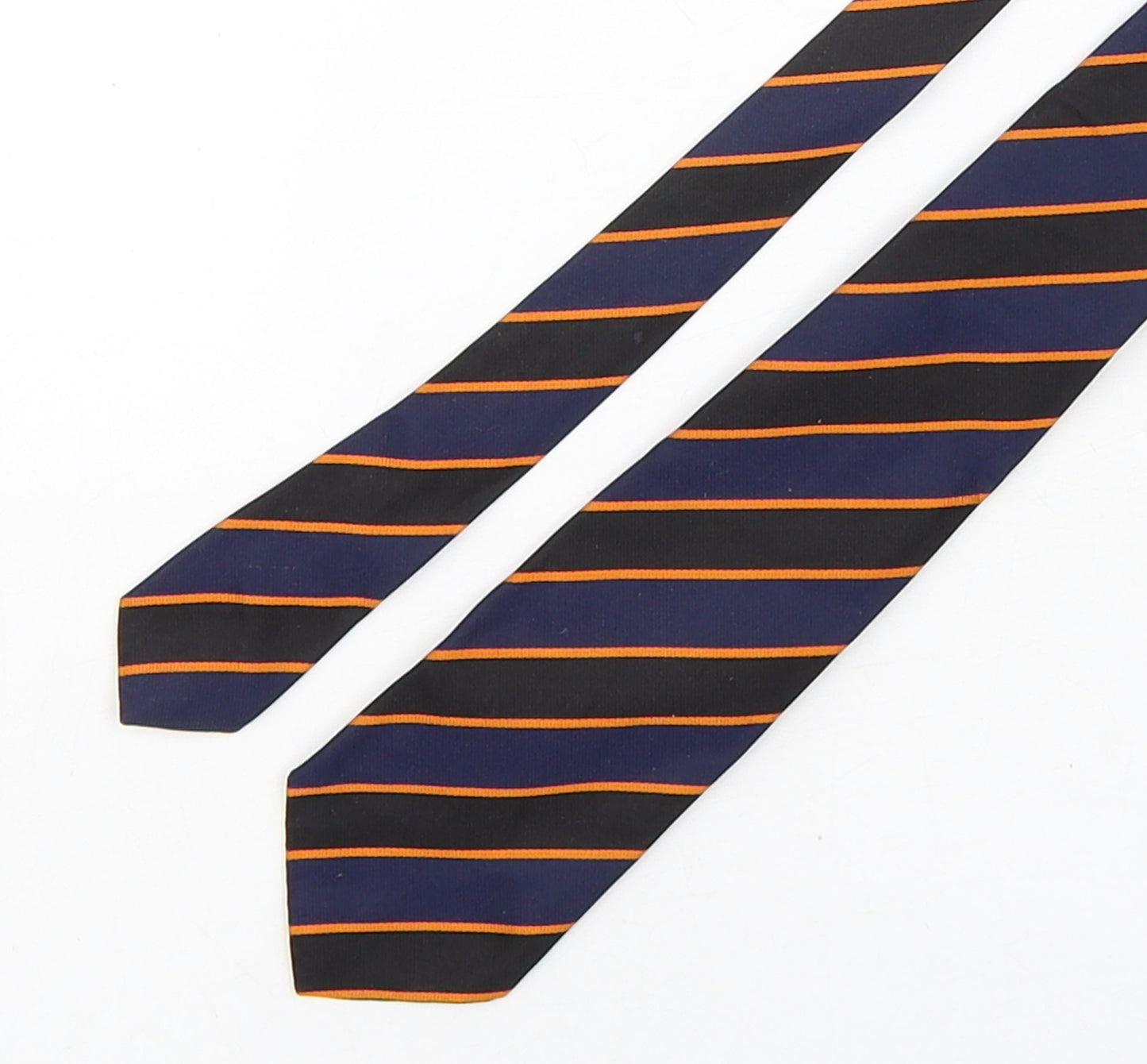 H.P. Scott Mens Multicoloured Striped Silk Pointed Tie One Size