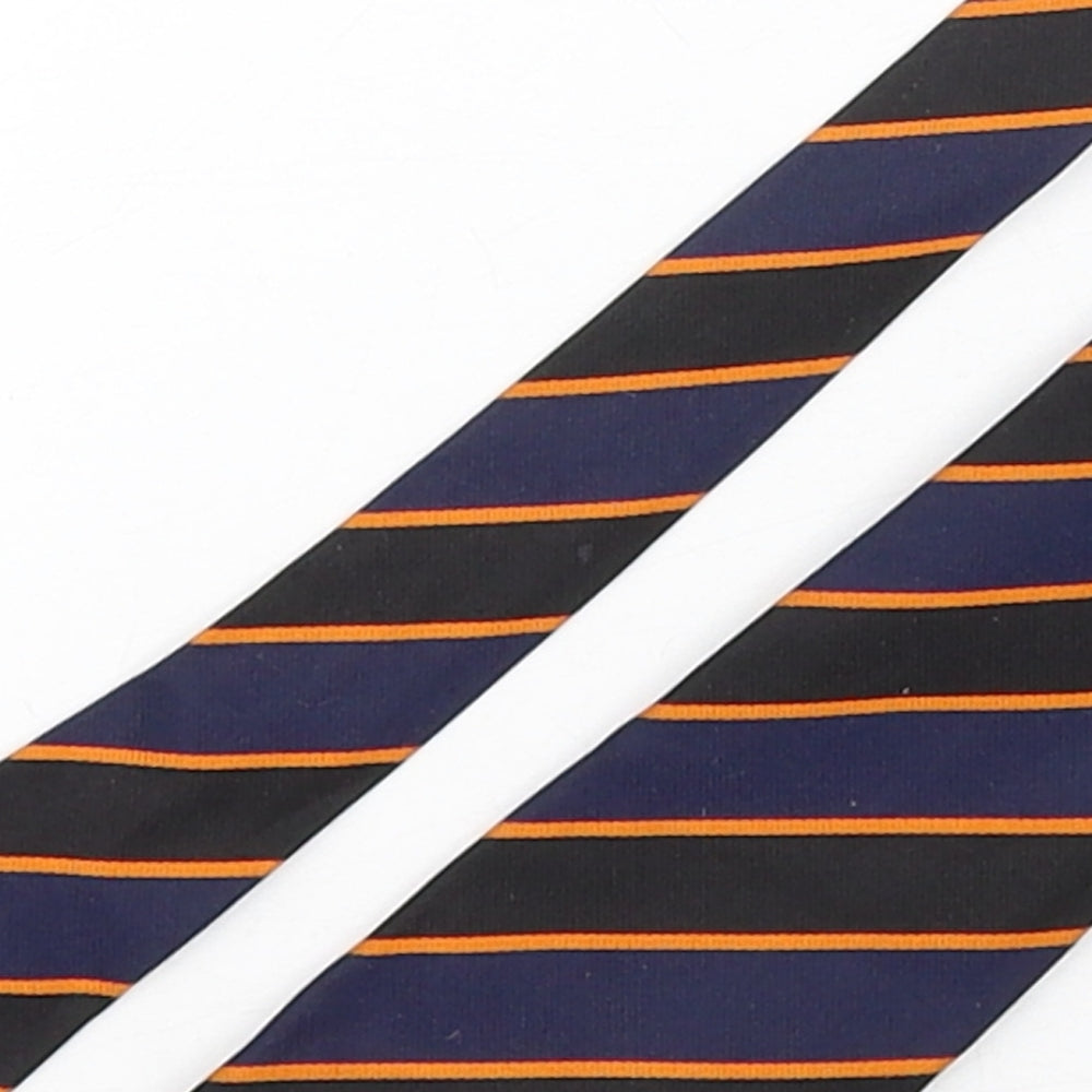H.P. Scott Mens Multicoloured Striped Silk Pointed Tie One Size