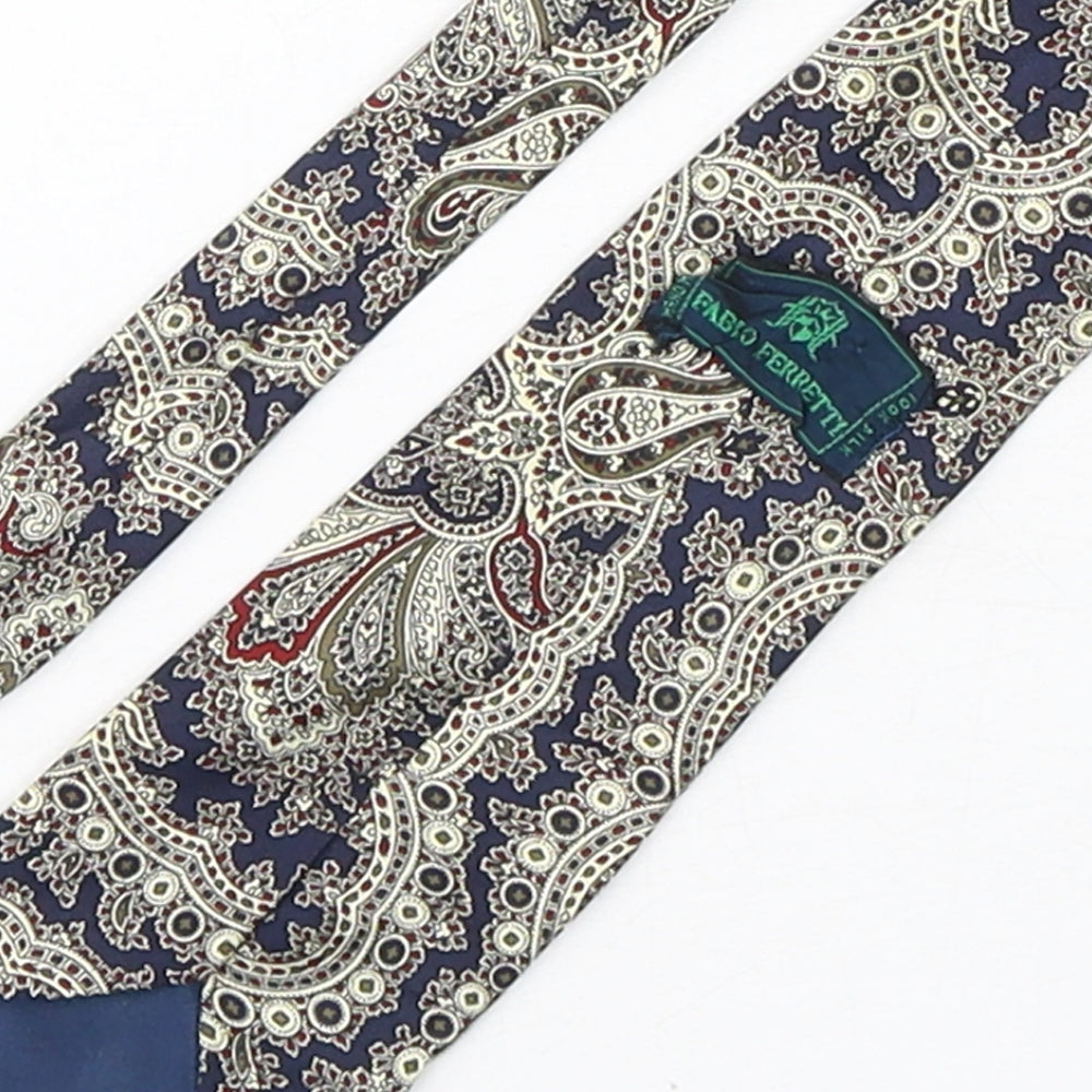 Fabio Ferretti Mens Multicoloured Paisley Silk Pointed Tie One Size