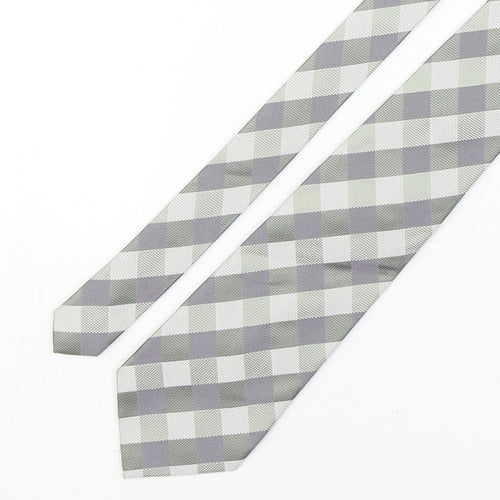 Michelsons Mens Multicoloured Plaids & Checks Silk Pointed Tie One Size