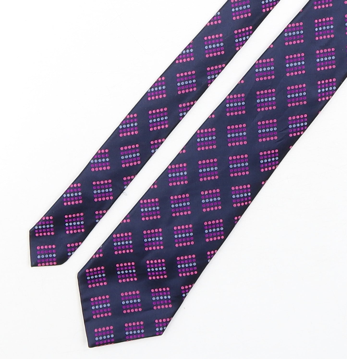 Marks and Spencer Mens Multicoloured Geometric Silk Pointed Tie One Size