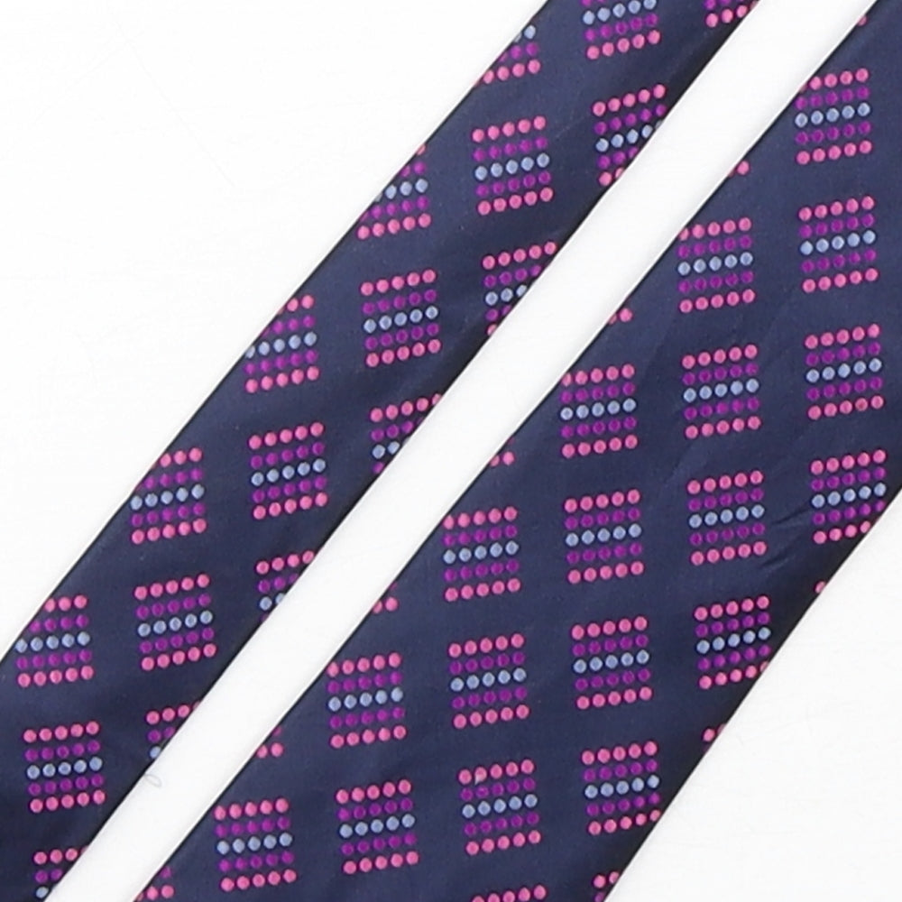 Marks and Spencer Mens Multicoloured Geometric Silk Pointed Tie One Size
