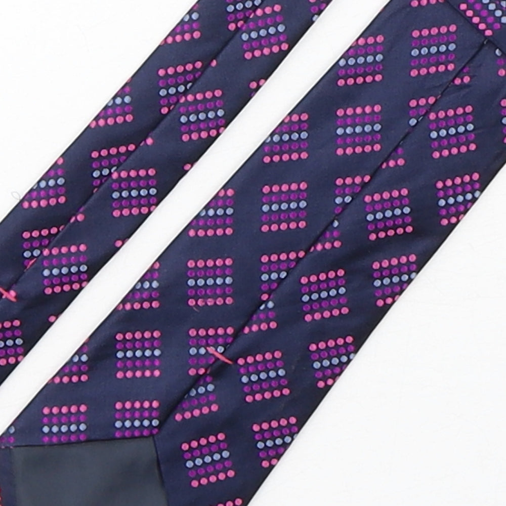 Marks and Spencer Mens Multicoloured Geometric Silk Pointed Tie One Size