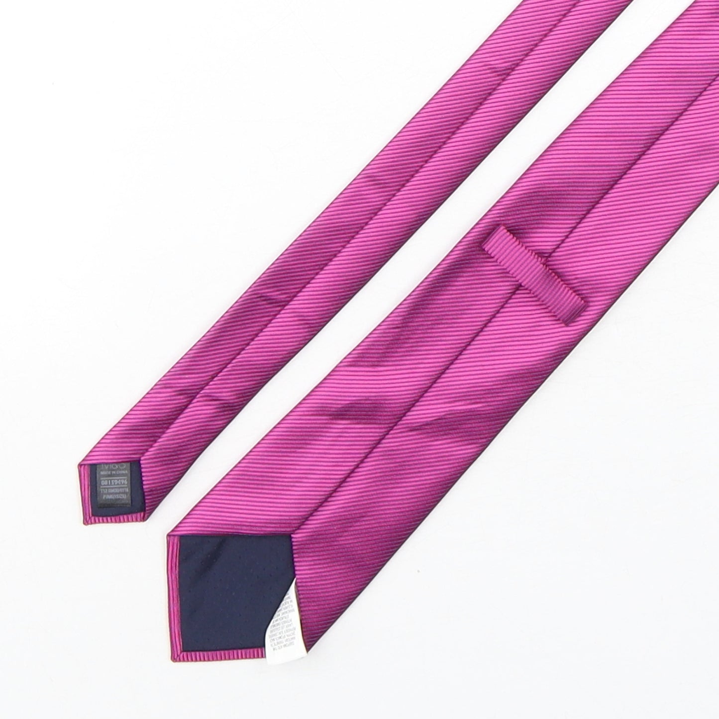 Marks and Spencer Mens Pink Striped Polyester Pointed Tie One Size