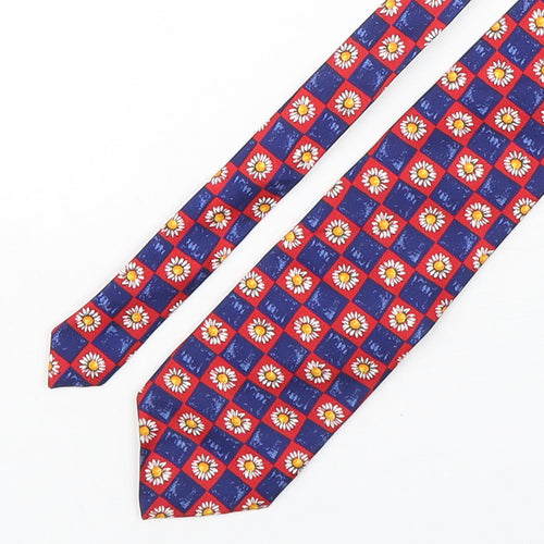 jonelle  Mens Multicoloured Plaids & Checks Silk Pointed Tie One Size
