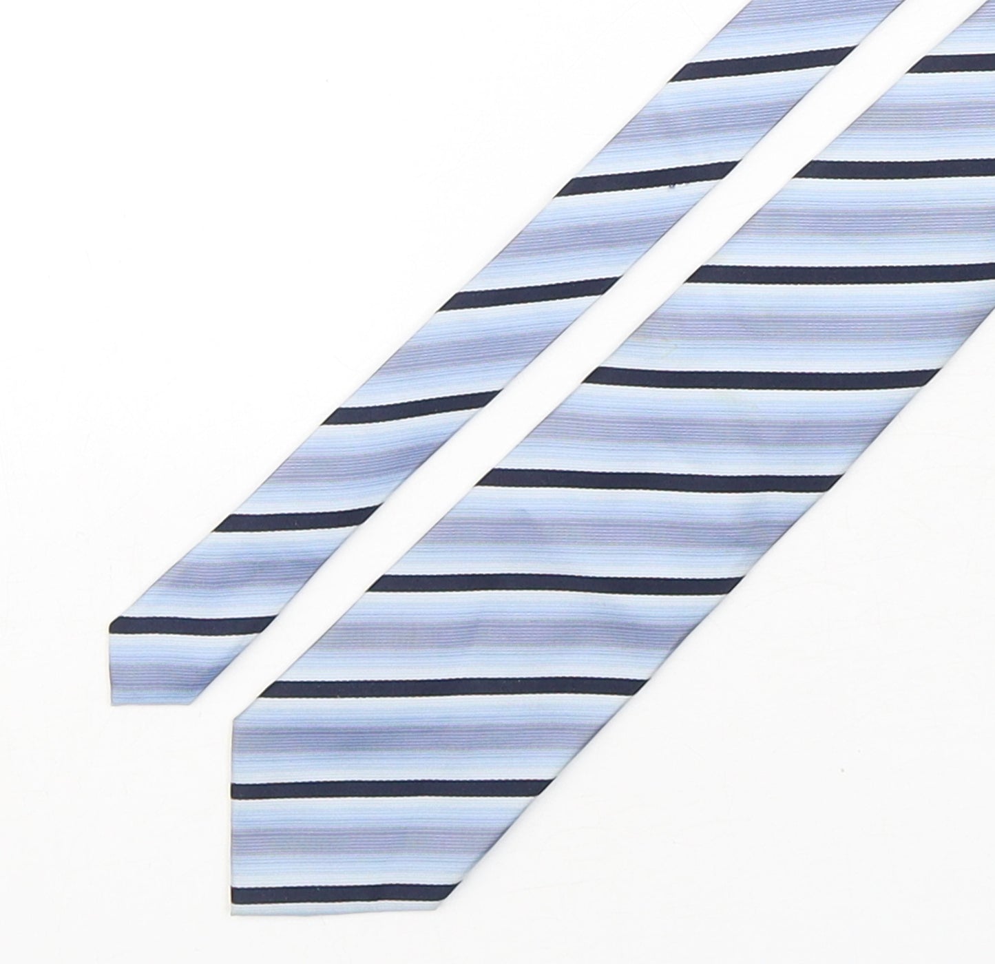 Balmain  Mens Blue Striped Silk Pointed Tie One Size