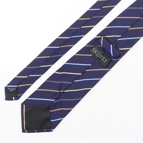 Skopes Mens Multicoloured Striped Polyester Pointed Tie One Size